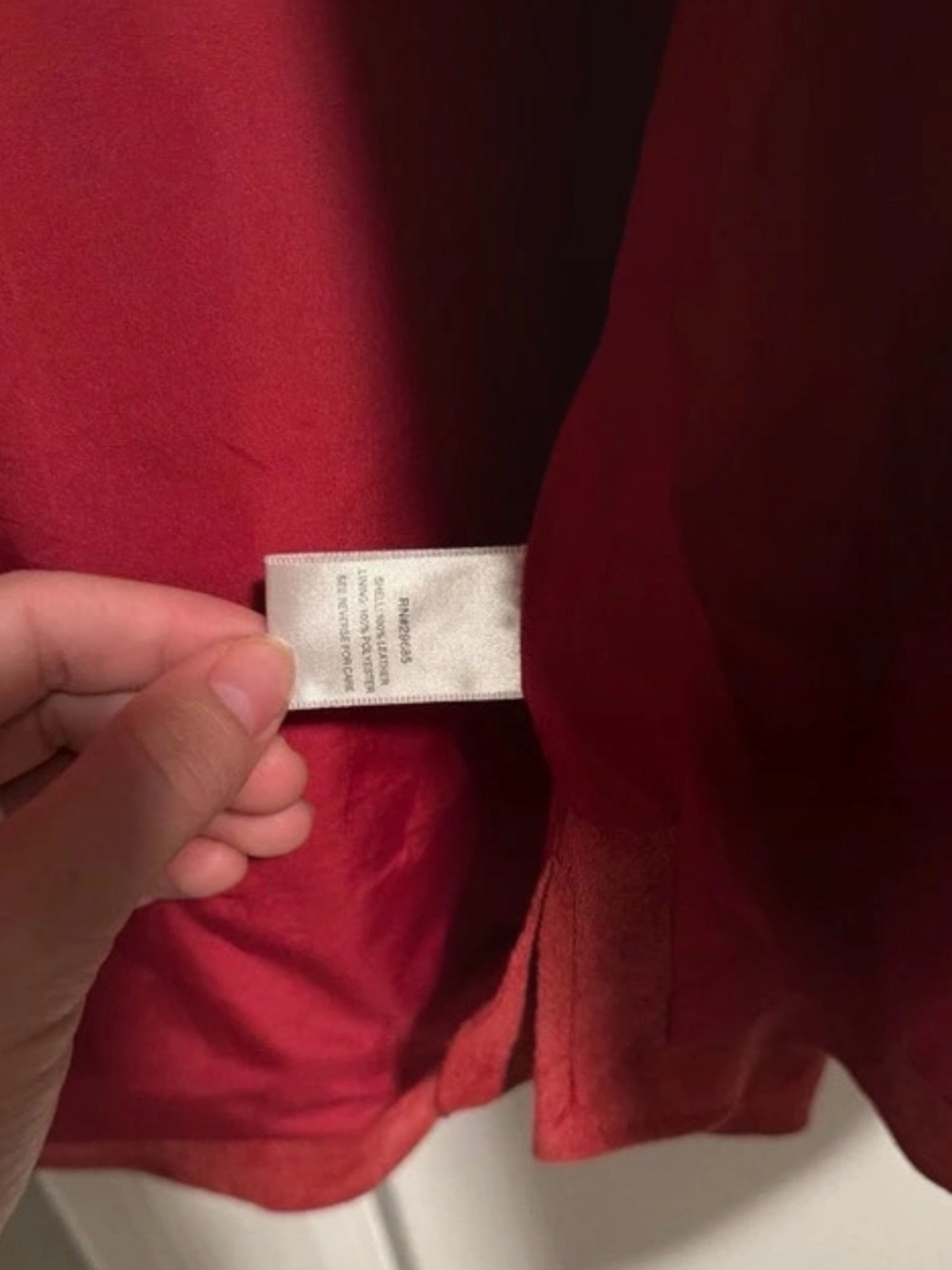 Pendleton Red Suede Button-Front Jacket - Picture 5 of 5